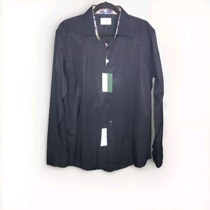 T-FUSION Men's Shirt Large 16-16 1/2 34/35 Button Down Montee Holland Floral NWT